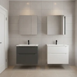 Orka Messina 65 Cm Mat Antrasit Banyo Dolabı Takımı - 5007133