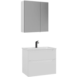 Orka Messina 65 Cm Mat Beyaz Banyo Dolabı Takımı - 5007134