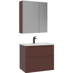 Orka Messina 65 Cm Mat Kırmızı Banyo Dolabı Takımı - 5007136