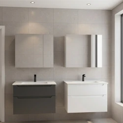 Orka Messina 85 Cm Mat Antrasit Banyo Dolabı Takımı - 5007138