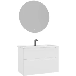 Orka Messina 85 Cm Mat Beyaz Banyo Dolabı Takımı - 5006657