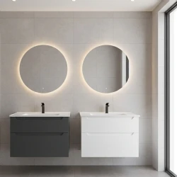 Orka Messina 85 Cm Mat Beyaz Banyo Dolabı Takımı - 5006657