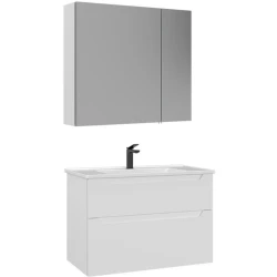 Orka Messina 85 Cm Mat Beyaz Banyo Dolabı Takımı - 5007139