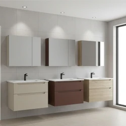 Orka Messina 85 Cm Mat Kırmızı Banyo Dolabı Takımı - 5007141