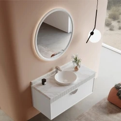 Orka Molino 120 Cm Beyaz Banyo Dolabı Takımı (Krom Kulp) Hemen Al