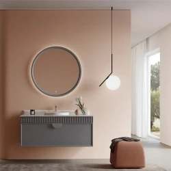 Orka Molino 120 Cm Gri Banyo Dolabı Takımı (Krom Kulp) Hemen Al