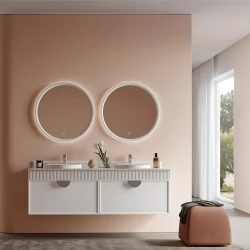 Orka Molino 160 Cm Beyaz Banyo Dolabı Takımı (Krom Kulp)