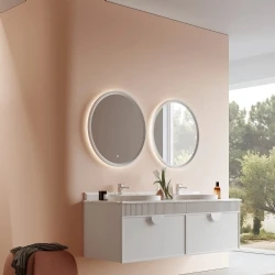 Orka Molino 160 Cm Kaşmir Banyo Dolabı Takımı (Krom Kulp)