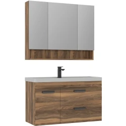 Orka Nova 100 Cm Tesbih Ceviz Banyo Dolabı Takımı