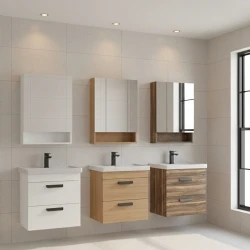 Orka Nova 60 Cm Beyaz Banyo Dolabı Takımı