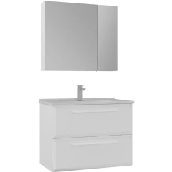 Orka Nuvola 80 Cm Parlak Beyaz Banyo Dolabı Takımı Hemen Al