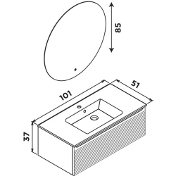 Orka Olbia 100 Cm Mat Beyaz Banyo Dolabı Takımı Hemen Al
