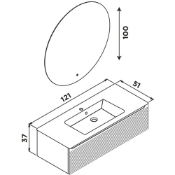 Orka Olbia 120 Cm Mat Kaşmir Banyo Dolabı Takımı Hemen Al