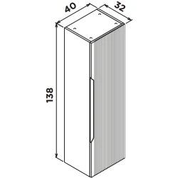 Orka Olbia 40 Cm Mat Kaşmir Boy Dolabı Hemen Al