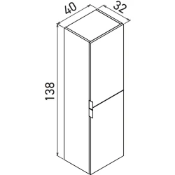 Orka Purus 40 Cm Budva Boy Dolabı