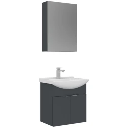 Orka Purus 55 Cm Antrasit Banyo Dolabı Takımı - 5008334 Hemen Al