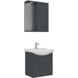 Orka Purus 55 Cm Antrasit Banyo Dolabı Takımı - 5007982