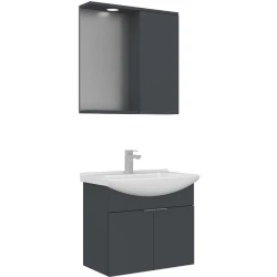 Orka Purus 65 Cm Antrasit Banyo Dolabı Takımı - 5007983