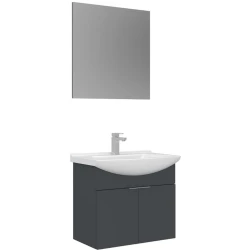 Orka Purus 65 Cm Antrasit Banyo Dolabı Takımı - 5008321