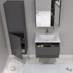 Orka Side 65 Cm Çekmeceli Antrasit Banyo Dolabı Takımı Hemen Al