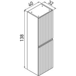 Orka Tivoli 40 Cm Mat Lacivert Boy Dolabı Hemen Al
