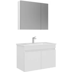 Orka Tivoli 85 Cm Mat Beyaz Banyo Dolabı Takımı Hemen Al