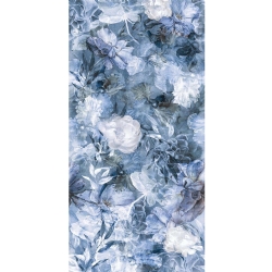 T-One Blue Blossoms 6 mm Mat Porselen Plaka 162x323