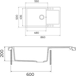 Teka Clivo 60 B-TQ Siyah Granit Evye