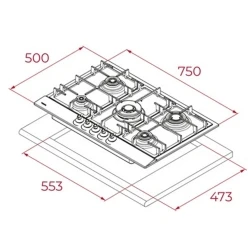 Teka Country Serisi 75 Cm Gazlı Ocak