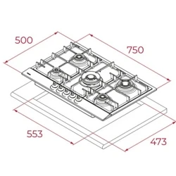 Teka Serisi GSC 75330 RB 75 Cm Antrasit Gazlı Ocak Hemen Al