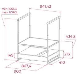 Teka DIH 96850 TCS BK Siyah Ada Tipi Davlumbaz