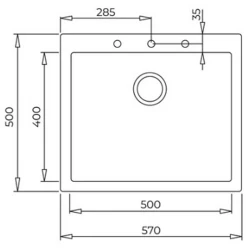 Teka ForSquare 50.40 TG Tek Hazneli Beyaz Tegranite Eviye 115230009