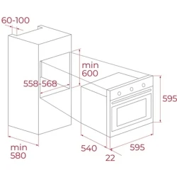 Teka HAK 625 ST Gri Ankastre Fırın