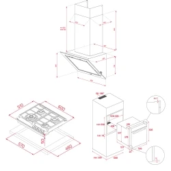 Teka Urban 60 Cm Siyah Ankastre Set (Ocak-Fırın-Davlumbaz)