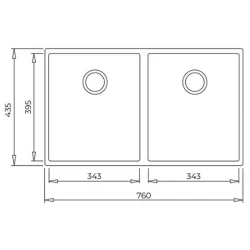 Teka Square 760 TG Artic White Tegranit Eviye