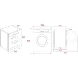 Teka WMK 40940EU WH 9 Kg Kapasiteli 15 Programlı Beyaz Solo Çamaşır Makinesi Hemen Al