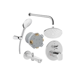 VitrA Root Round Ankastre Termostatik Duş Seti Krom A49279