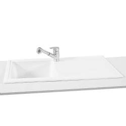 Vitra 100x53 Cm Tek Gözlü Tezgahüstü Eviye 4107B003-0755