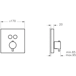 Artema AquaControl Square Soft Altın Ankastre Termostatik Banyo Bataryası - A4274674