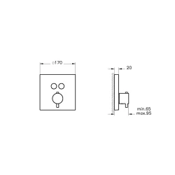 Vitra AquaHeat Ankastre Termostatik Banyo Bataryası A42746