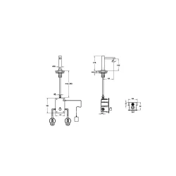 Vitra Aquasee Origin Temassız Elektrikli Çift Su Girişli Tezgah Üzeri Mat Siyah Lavabo Bataryası A4721336WTC