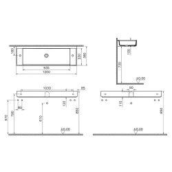 Vitra ArchiPlan 120x38 Cm Lavabo 7410B003-1808 Hemen Al