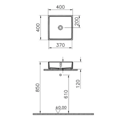 Vitra ArchiPlan 40x40 Cm Kare Mat Terra Rosa Çanak Lavabo 7440B077-0016 Hemen Al