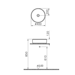 Vitra ArchiPlan 40x40 Cm Yuvarlak Çanak Lavabo 7439B003-0016 Hemen Al