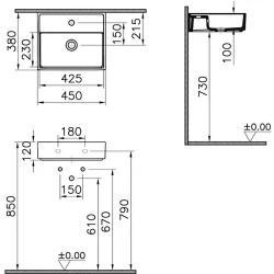 Vitra ArchiPlan 45x38 Cm Lavabo 7400B003-0001 Hemen Al