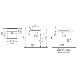 Vitra ArchiPlan 45x46 Cm Mat Taş Gri Lavabo 7413B076-0001 Hemen Al