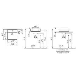 Vitra ArchiPlan 45x46 Cm Mat Taş Gri Lavabo 7413B076-0041