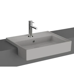 Vitra ArchiPlan 55x46 Cm Mat Taş Gri Yarım Tezgah Lavabo 7412B076-0001 Hemen Al