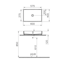 Vitra ArchiPlan 60x38 Cm Dikdörtgen Mat Terra Rosa Çanak Lavabo 7441B077-0016 Hemen Al