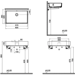 Vitra ArchiPlan 60x38 Cm Mat Terra Rosa Lavabo 7404B077-0012 Hemen Al